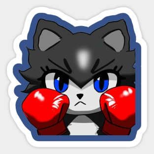 BOXING BLACK CAT Sticker